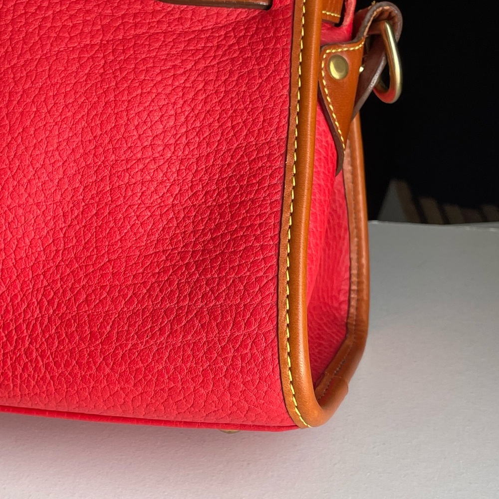 Dooney & Bourke Red Leather Buckle satchel Bag - Picture 8 of 15